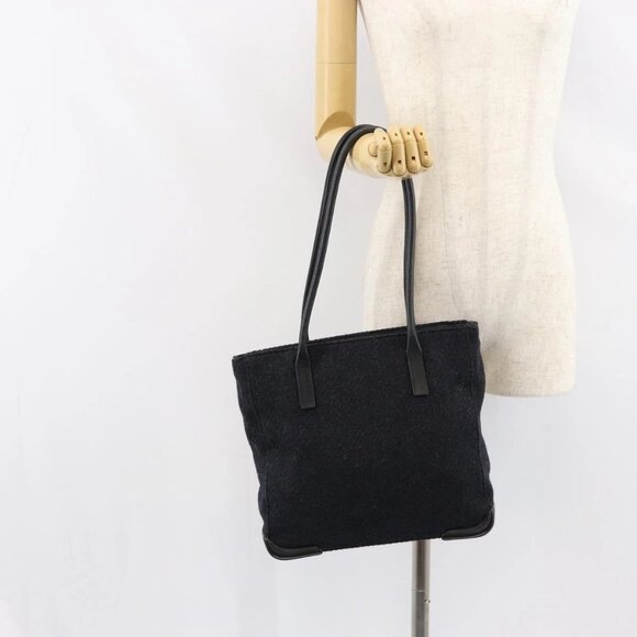 PRADA Tote Bag Wool Gray
